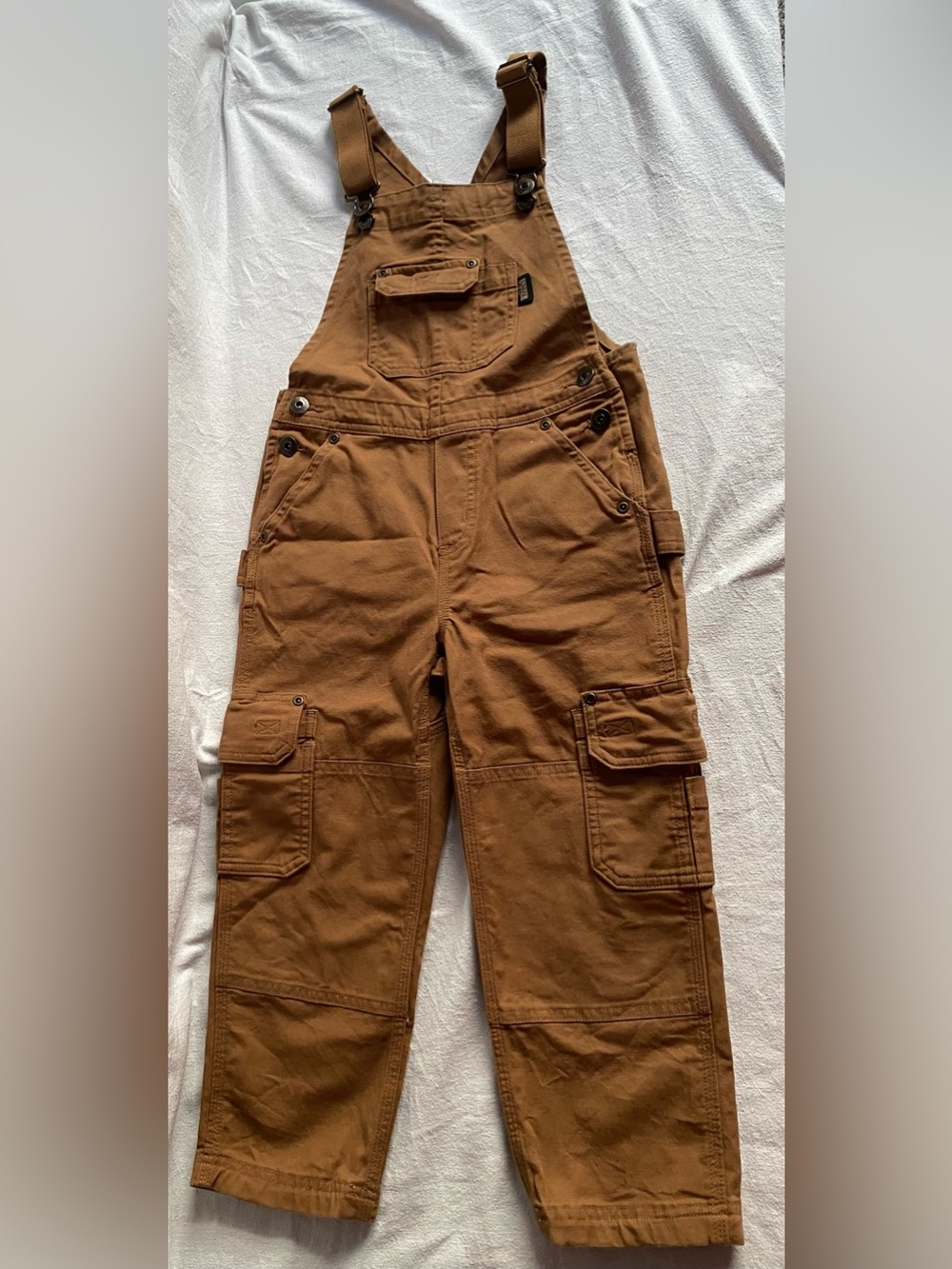 Duluth Trading Co. Kid's Flex Fire Hose Bib Overalls with Pockets Size 6